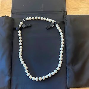 NWOT Genuine pearl necklace with sterling silver clasp